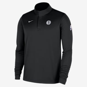 Brooklyn Nets Men's Nike Dri-FIT NBA 1/4-Zip Long-Sleeve Top. Nike.com